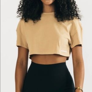 (Brand New) Women's Heavy Cotton Dropped Shoulder Crop